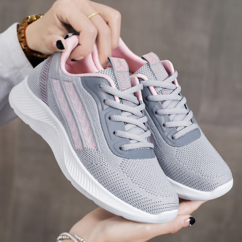 Damen Atmungsaktive Sport Sneakers mit flexiblem Strickdesign EB