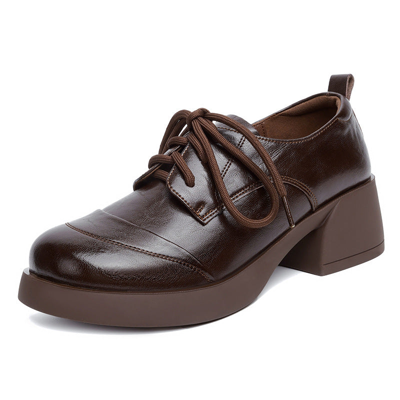 Damen Schnürschuhe mit komfortablem Blockabsatz und eleganter Optik EB