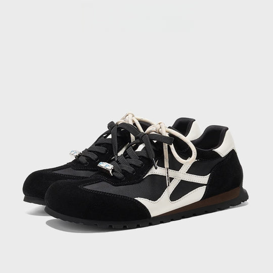 Damen Sportliche Sneakers mit hochwertigem Wildleder und atmungsaktivem Mesh EB