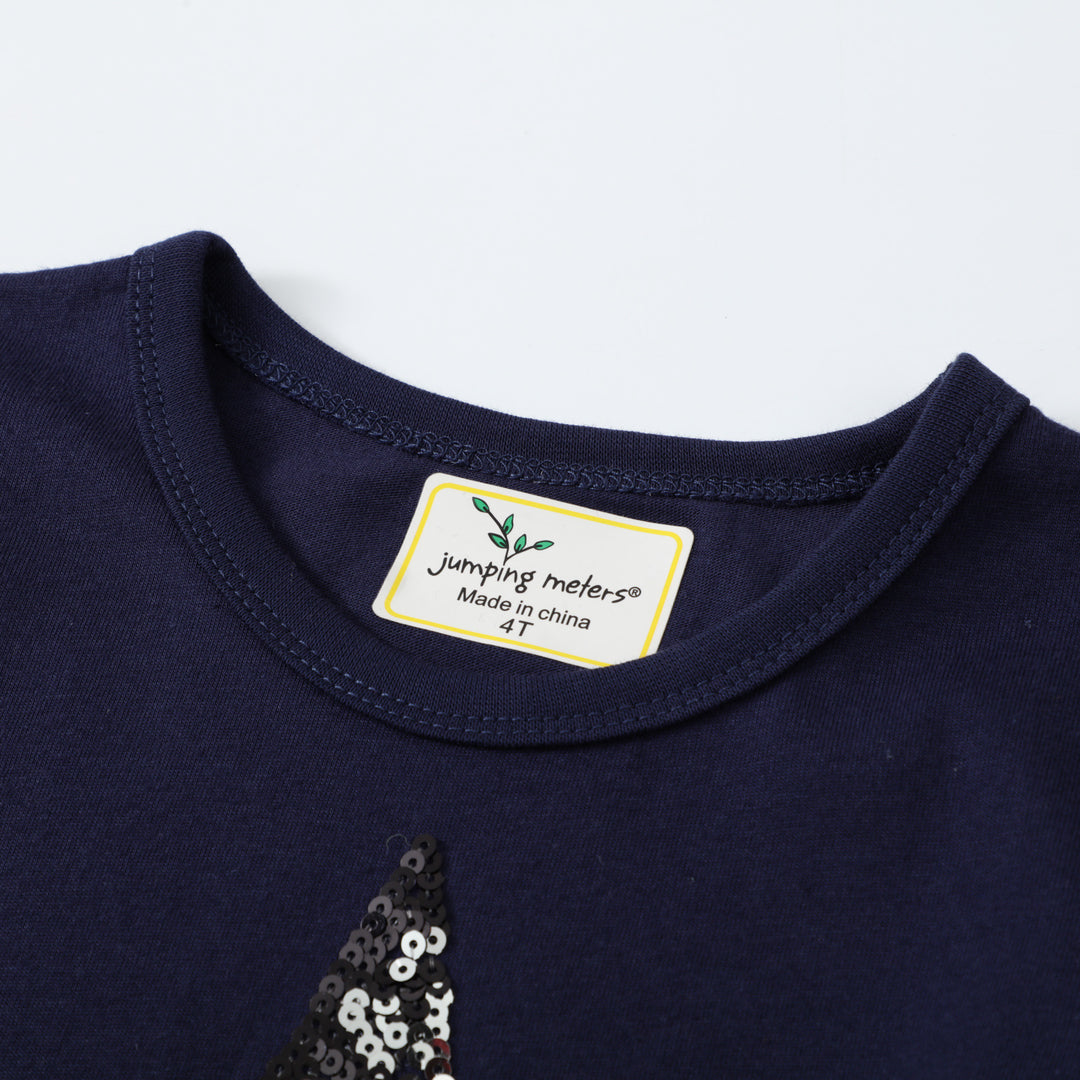 Mädchen Kleid mit glitzerndem Sternenmotiv und Tüllrock EB