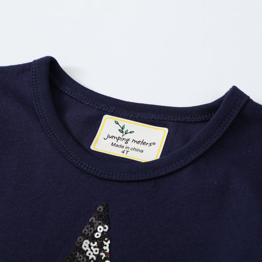 Mädchen Kleid mit glitzerndem Sternenmotiv und Tüllrock EB