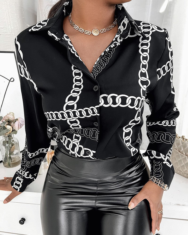 Damen Modernes und stilvolles Langarmhemd EB
