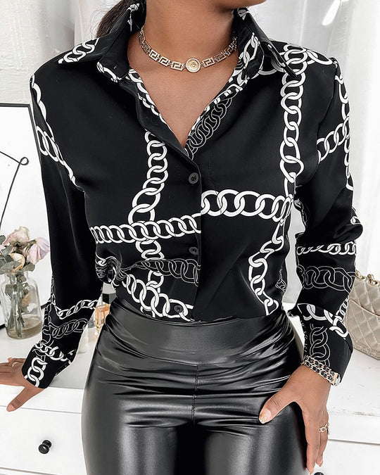 Damen Modernes und stilvolles Langarmhemd EB