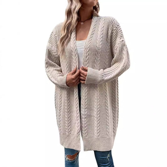 Damen Grobstrick Cardigan mit weitem Schnitt und strukturierter Optik EB