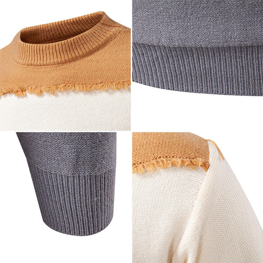 Herren modischer Pullover mit einzigartigem Fransen-Design EB