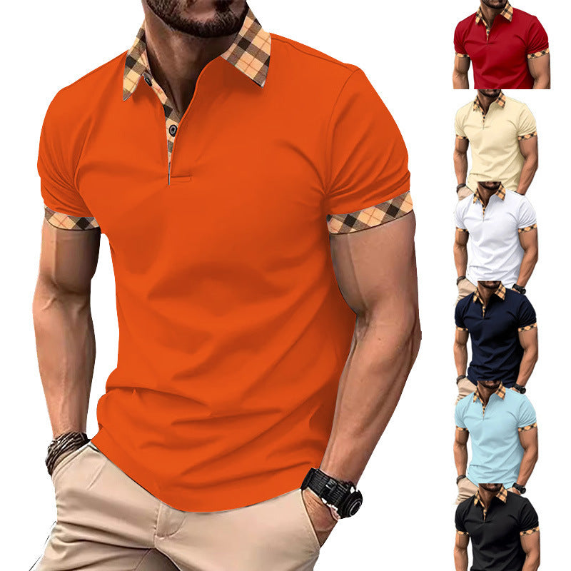 Herren Polohemd mit modernem Karokragen und feuchtigkeitsregulierender Technologie EB