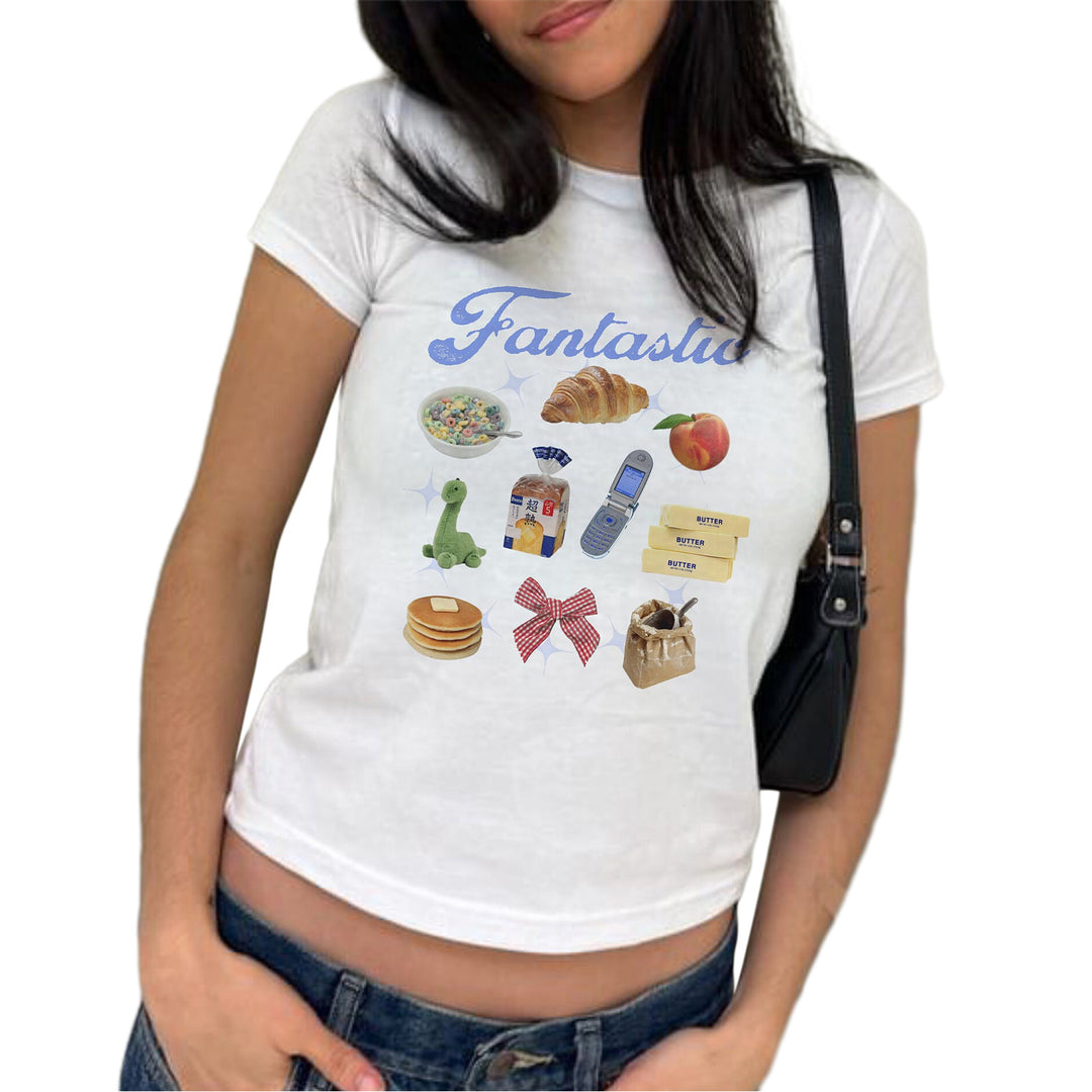 Damen T-Shirt mit verziertem Herz-Motiv EB