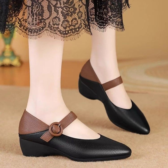 Damen elegante Sling-Pumps mit modischem Riemen und stabilem Absatz EB