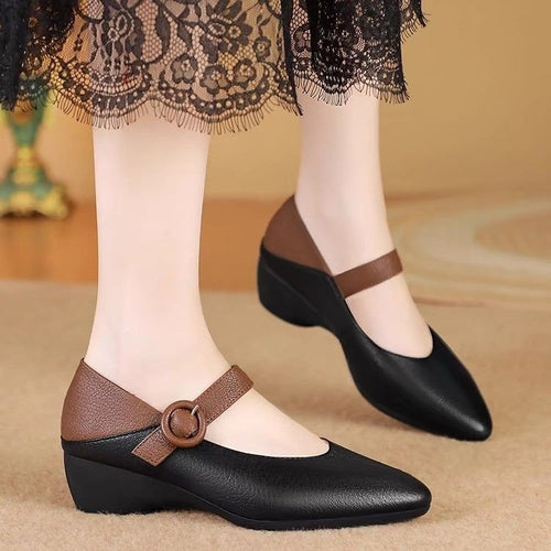Damen elegante Sling-Pumps mit modischem Riemen und stabilem Absatz EB