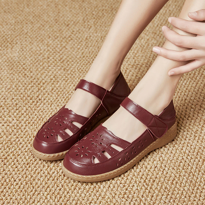 Damen Komfortable Riemchensandalen mit atmungsaktiver Oberflächenstruktur und modischem Design EB