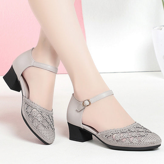 Damen Elegante Ballerinas mit zartem Rüschendesign und funkelnden Strassakzenten EB