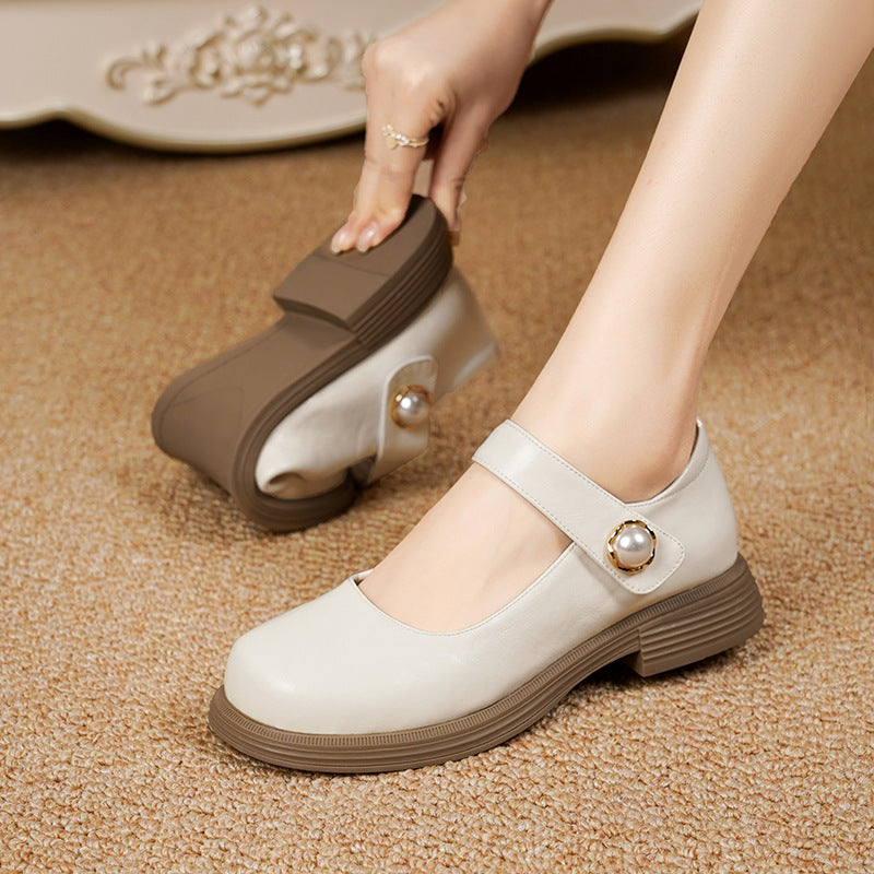 Damen Mary Jane Ballerinas mit dekorativem Riemen und bequemer Sohle EB