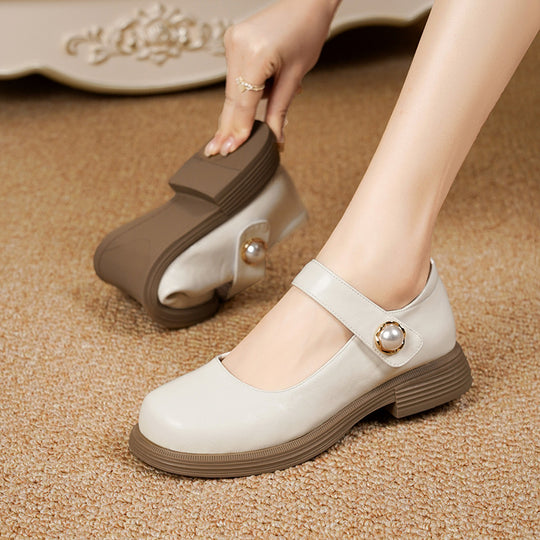 Damen Mary Jane Ballerinas mit dekorativem Riemen und bequemer Sohle EB