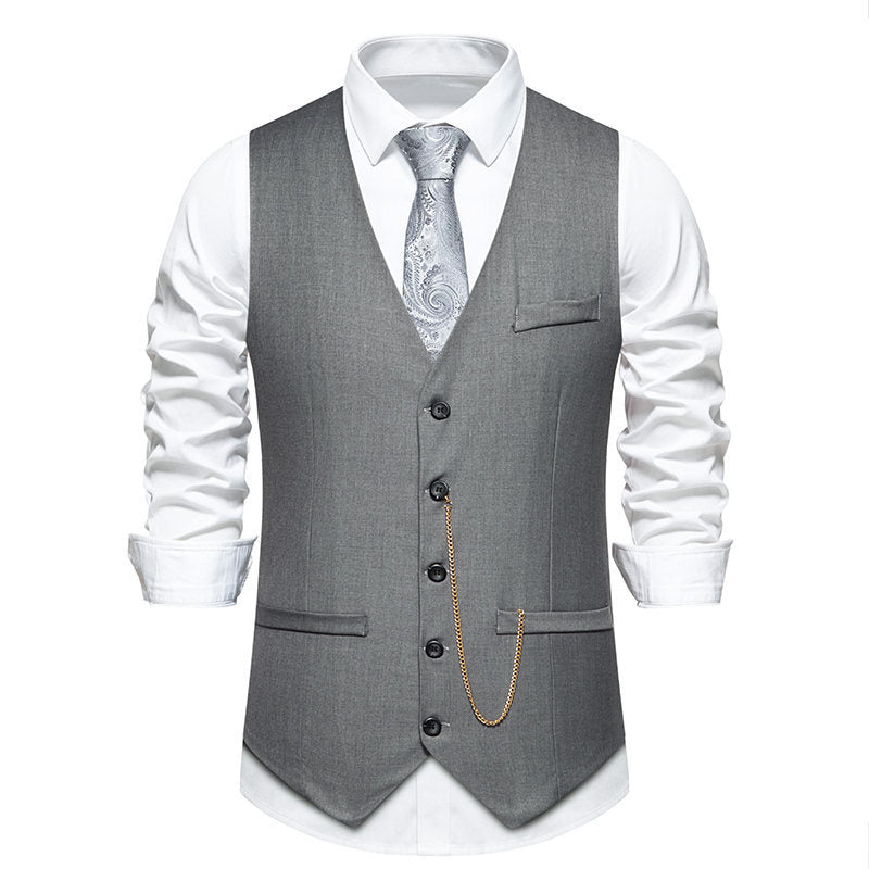 Herren elegante Anzugweste im klassischen Design mit modernen Akzenten EB