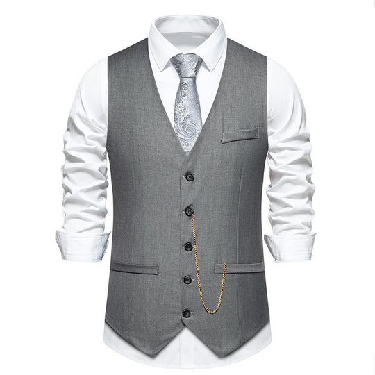 Herren elegante Anzugweste im klassischen Design mit modernen Akzenten EB