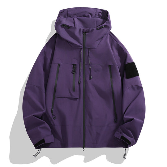 Damen Technische Outdoor-Jacke mit Verstellbarem Kapuzensystem und Multifunktionalen Taschen EB