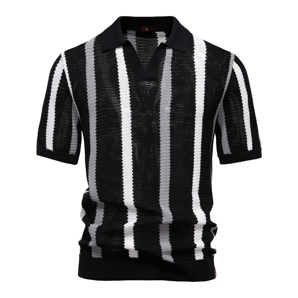 Herren Polo-Shirt mit modernem Textilmuster EB