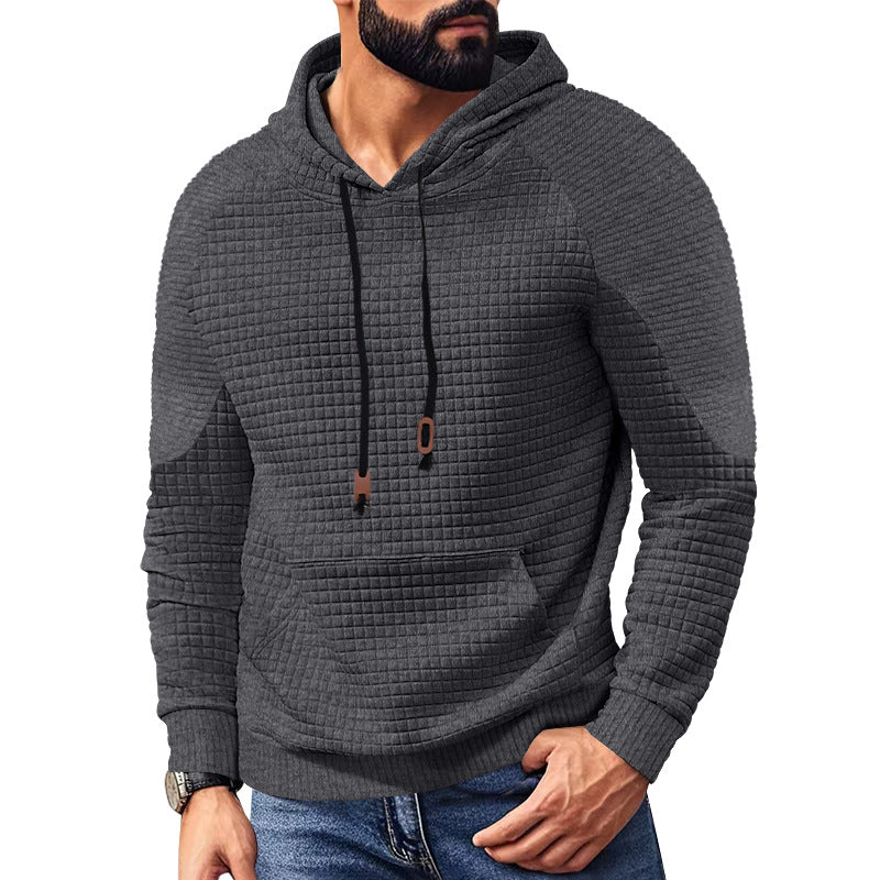 Herren strukturierter Kapuzenpullover mit modernem Design und praktischen Taschen EB