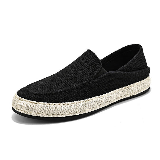 Damen Komfortable Slip-On Freizeitschuhe mit geflochtenem Design EB