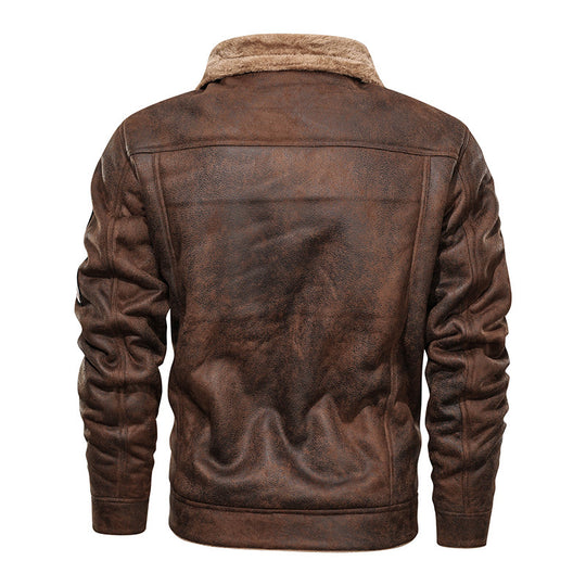 Herren nan gefütterte Lammfelloptik Jeansjacke mit Teddyfutter und Druckknopfleiste EB