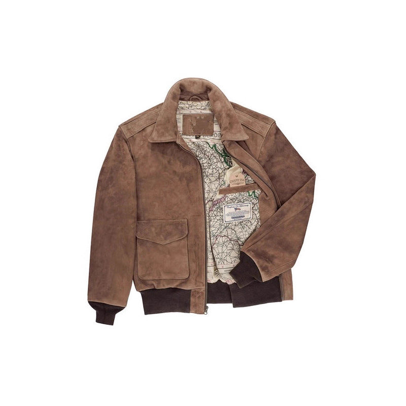 Herren Wildlederjacke mit hochwertiger Verarbeitung und praktischen Taschen EB