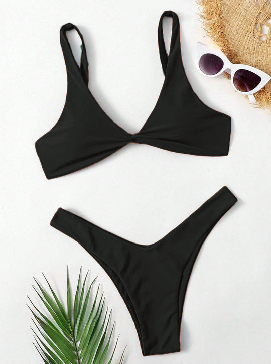 Damen Bikini-Set mit stilvoller Knotendetails EB