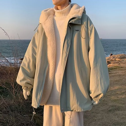 EB | Wendbare Fleece-Parka Gemütlicher Winterstil Fleece-Wendejacke Für Kalte Tage