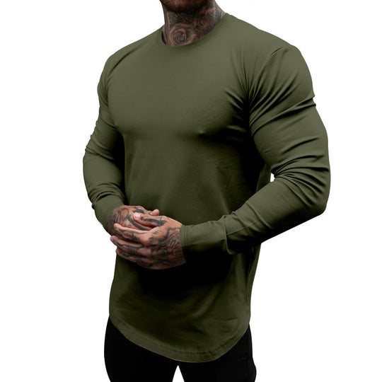Herren Langarmshirt aus weichem Baumwollmix mit modernem Schnitt und Rundhalsausschnitt EB
