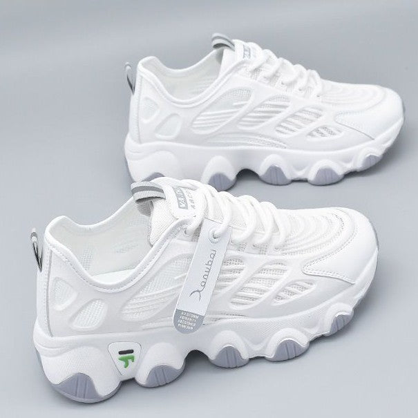 Damen Leichte Sport Sneakers mit atmungsaktiver Mesh-Oberfläche und dämpfender Sohle EB