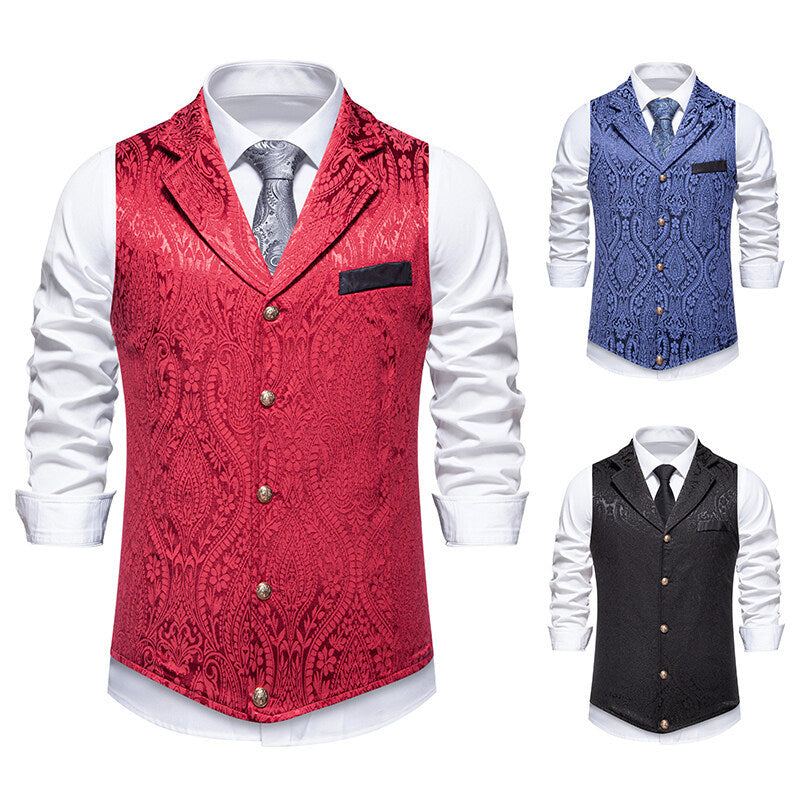 Herren elegante Weste mit kunstvollem Muster EB
