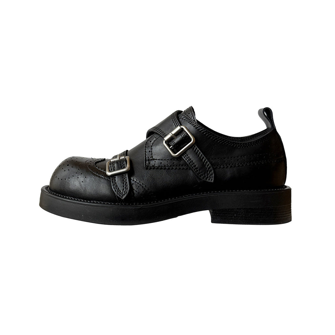 Damen Elegante Schnürstiefeletten mit modischer Schnallenverzierung EB