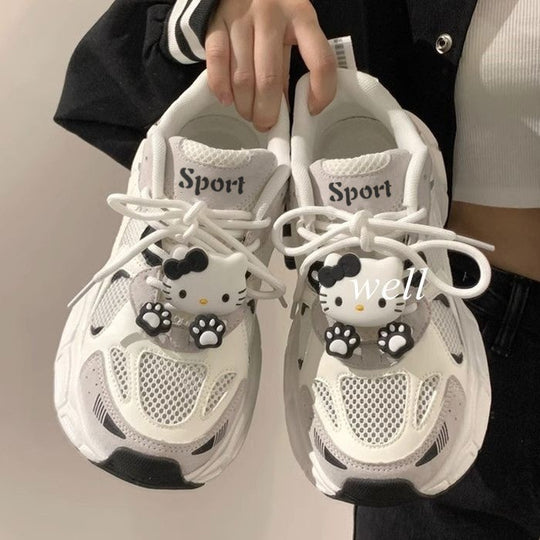 Damen Sportliche Sneakers mit verspieltem Tierdesign EB