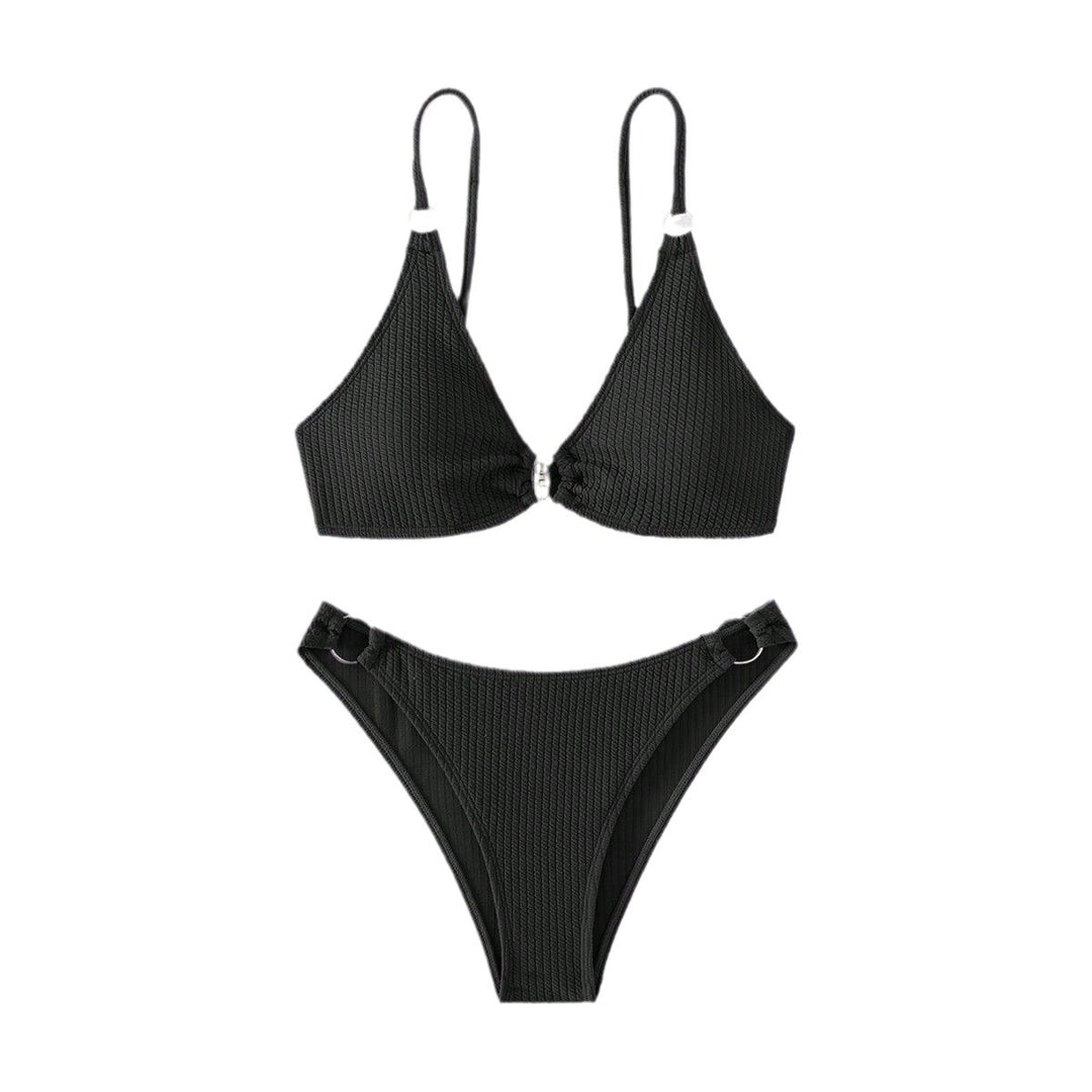 Damen Triangel-Bikini mit Ringverzierungen EB