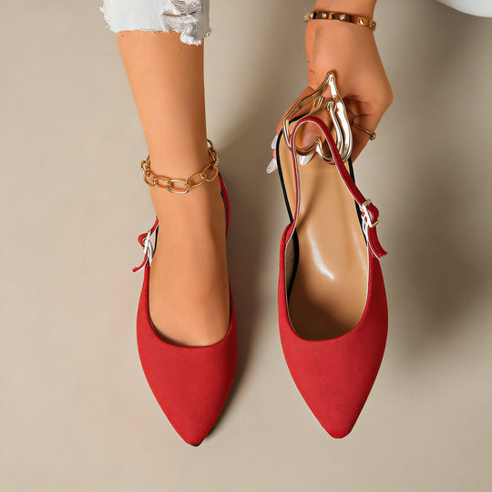 Damen Elegante Slingback-Pumps mit modischem Ketten-Detail EB