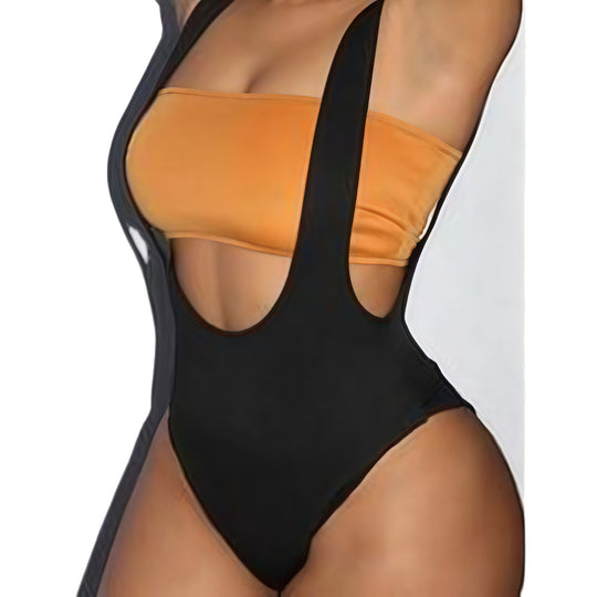 Damen Badeanzug mit modernem Cut-Out-Design und verstellbaren Trägern EB