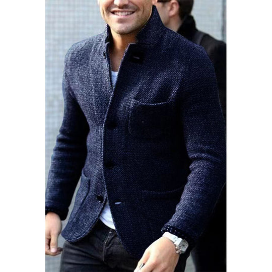 Herren modischer Blazer mit strukturiertem Stoff EB