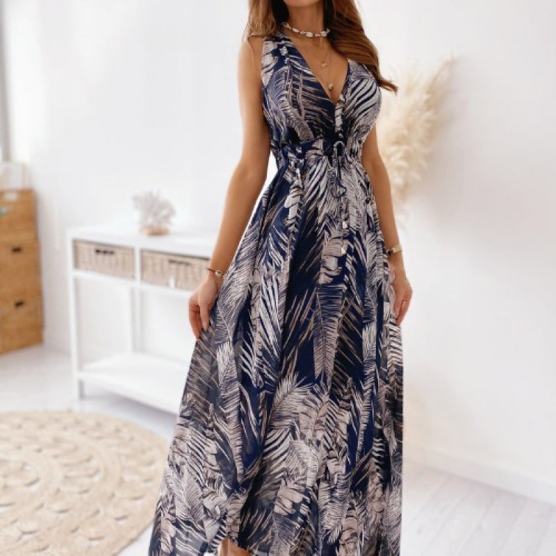 Elegantes Tropical Maxi Kleid für Damen EB