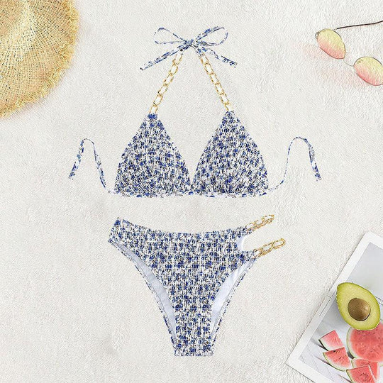 Damen Triangel-Bikini mit eleganten Kettenakzenten EB