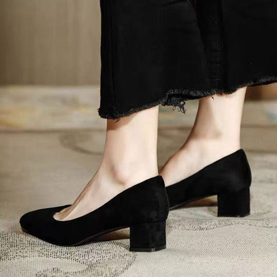 Damen Elegante Pumps mit verziertem Blockabsatz EB