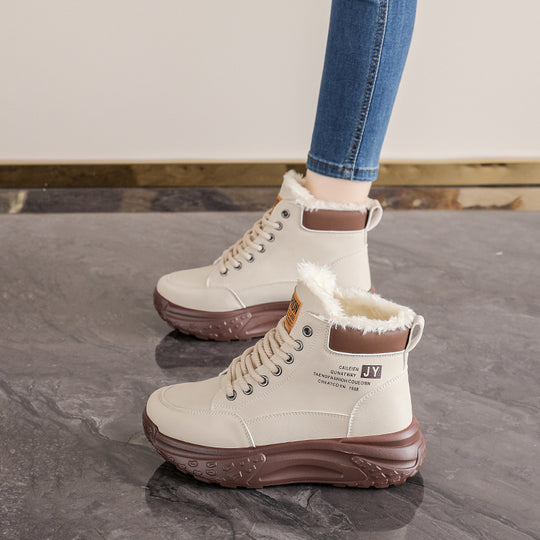 Damen Winterliche Schnürboots mit kuscheligem Innenfutter und rutschfester Sohle EB