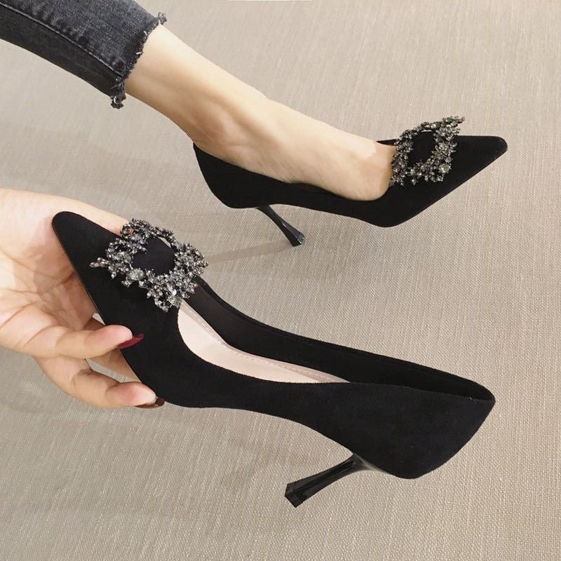 Damen Elegante Pumps mit glamouröser Schmuckapplikation EB