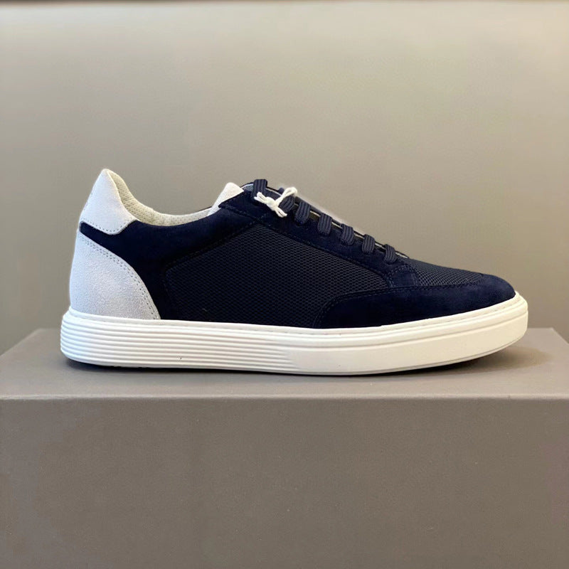 Damen Sportliche Sneakers aus atmungsaktiver Mesh- und Wildlederkombination EB