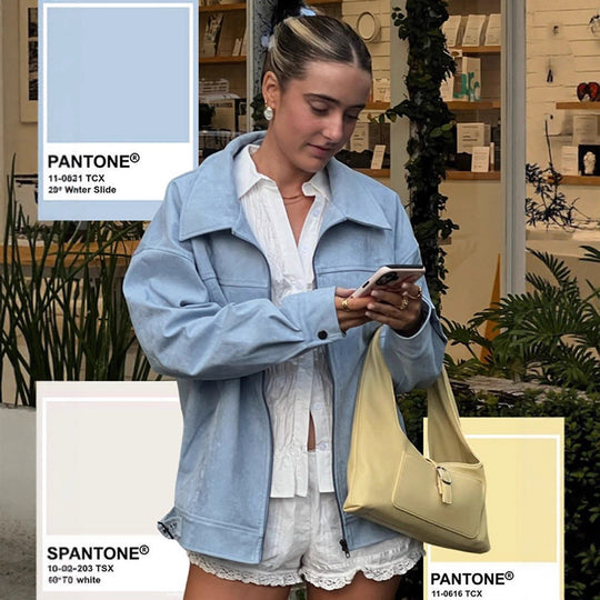 Damen lässige Kunstlederjacke mit modernem Schnitt und praktischen Taschen EB