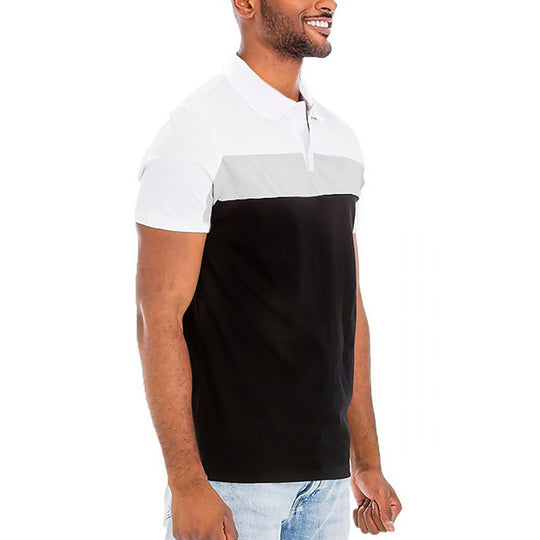 Herren Polo-Shirt mit modernen Farbblockelementen EB