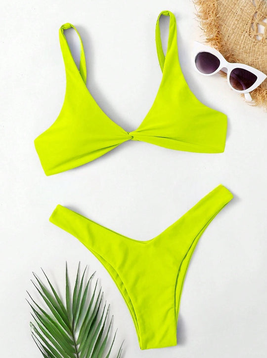 Damen Bikini-Set mit stilvoller Knotendetails EB
