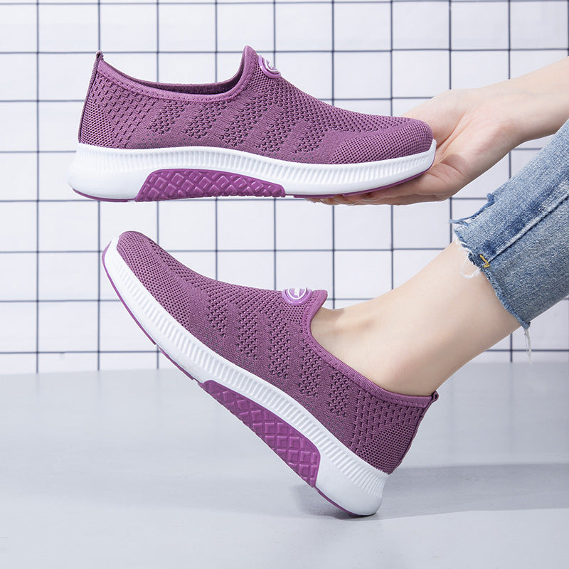Damen Atmungsaktive Slip-On Sneakers mit rutschfester Sohle EB