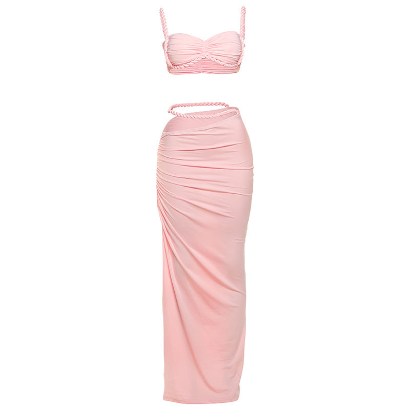 Damen Oberteil und Maxi Rock Set EB
