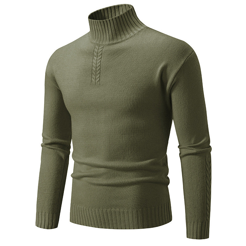 Herren Rollkragenpullover aus grobem Strick EB