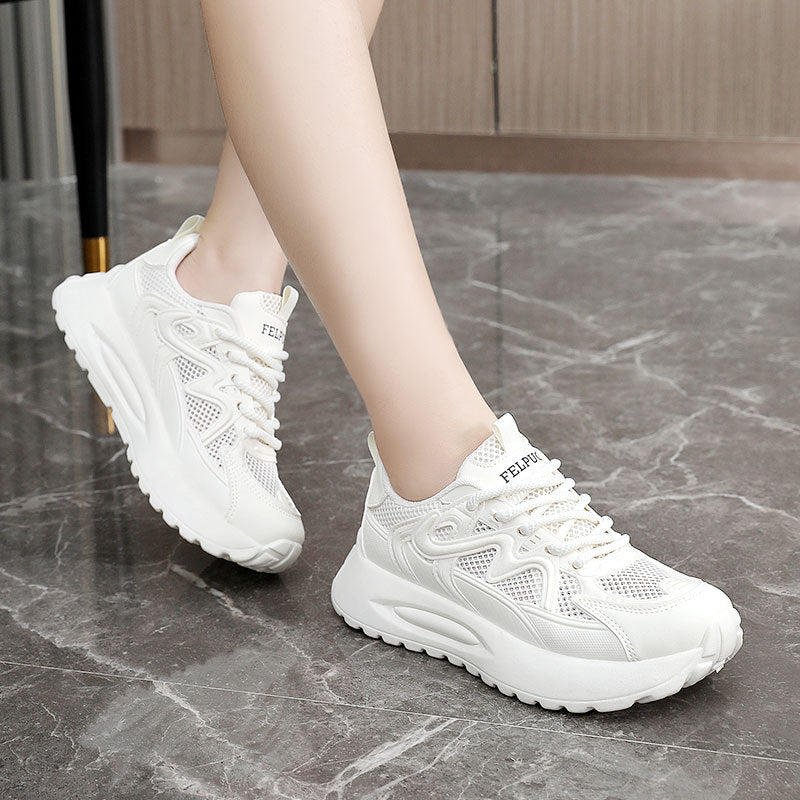 Damen Sportliche Sneakers mit atmungsaktiver Mesh-Struktur und gepolsterter Sohle EB