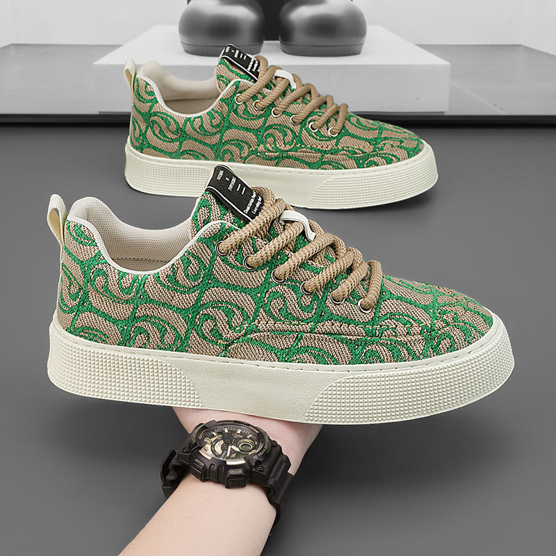 Damen Trendige Sneakers mit atmungsaktivem Obermaterial und elastischer Schnürung EB